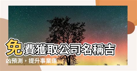 公司名稱吉凶預測